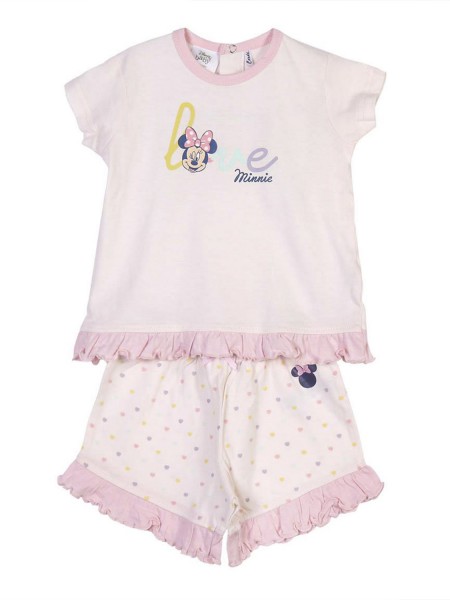 CERDA BEBE Πυτζάμα Καλοκαιρινή για κορίτσι 6-36 μηνών Minnie Mouse #8976 Ροζ