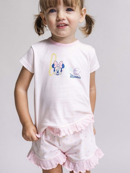 CERDA BEBE Πυτζάμα Καλοκαιρινή για κορίτσι 6-36 μηνών Minnie Mouse #8976 Ροζ CERDA BEBE Πυτζάμα Καλοκαιρινή για κορίτσι 6-36 μηνών Minnie Mouse #8976 Ροζ
