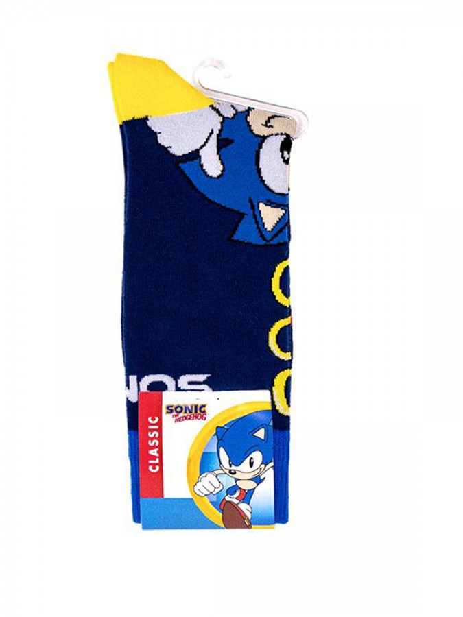 CERDA Kάλτσες ψηλές με σχέδιο Sonic #1887 Μπλε