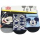 DISNEY Kάλτσες Κοντές για αγόρι σετ 3 ζεύγη Mickey Mouse #38131 Γκρι