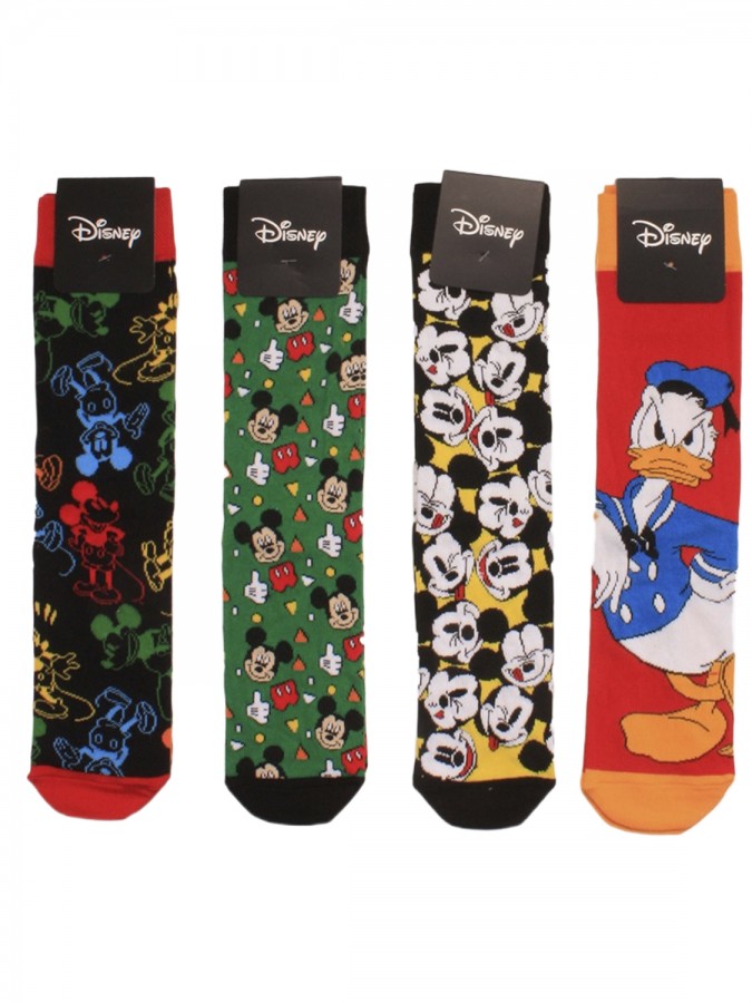 DISNEY Kάλτσες ψηλές με σχέδια σετ 4 ζεύγη #MC20555 Mickey Mouse