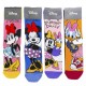 DISNEY Kάλτσες ψηλές με σχέδια σετ 4 ζεύγη #MN22204 Minnie Mouse (μπλε-ροζ-φουξ-πορτοκαλί)