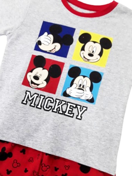 DISNEY Παιδική Πιτζάμα Καλοκαιρινή για αγόρι 3-8 ετών Mickey Mouse #57278 Γκρι DISNEY Παιδική Πιτζάμα Καλοκαιρινή για αγόρι 3-8 ετών Mickey Mouse #57278 Γκρι