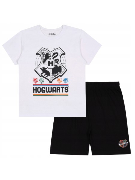 DISNEY Εφηβική Πιτζάμα Καλοκαιρινή για αγόρι 10-14 ετών Harry Potter #39882 Λευκό