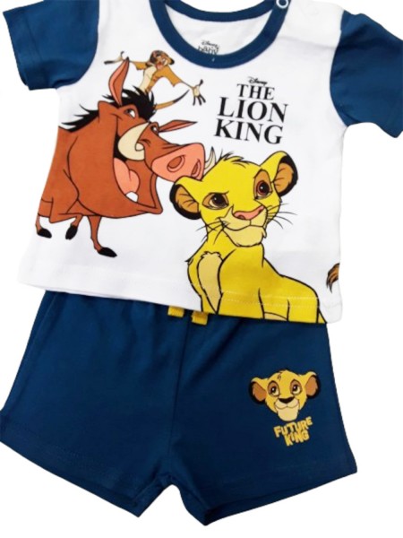 DISNEY Βρεφικό Σετ Κοντομάνικο Με Βερμούδα για αγόρια 3-18 μηνών Lion King #45616 Μπλε DISNEY Βρεφικό Σετ Κοντομάνικο Με Βερμούδα για αγόρια 3-18 μηνών Lion King #45616 Μπλε
