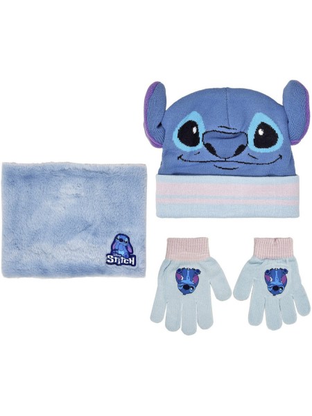 DISNEY Παιδικό Σετ 3 τεμαχίων σκουφάκι- γάντια- κασκόλ 3-10 ετών Stitch #3193 Μπλε DISNEY Παιδικό Σετ 3 τεμαχίων σκουφάκι- γάντια- κασκόλ 3-10 ετών Stitch #3193 Μπλε