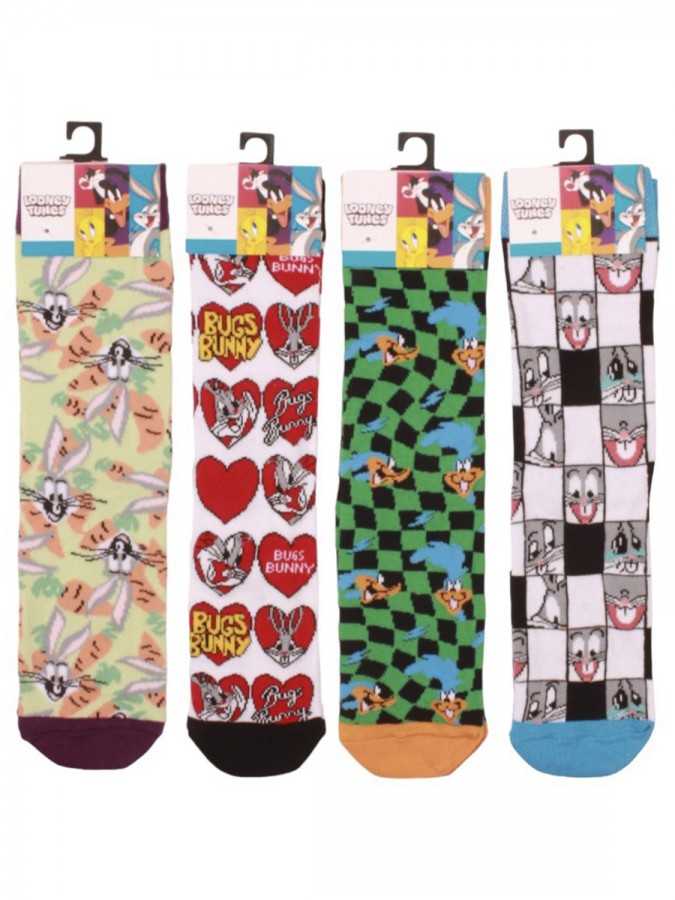 DISNEY Kάλτσες ψηλές με σχέδια σετ 4 ζεύγη #LT21529 Looney Tunes DISNEY Kάλτσες ψηλές με σχέδια σετ 4 ζεύγη #LT21529 Looney Tunes