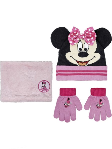 DISNEY Παιδικό Σετ 3 τεμαχίων σκουφάκι- γάντια- κασκόλ 3-10 ετών Minnie Mouse #3194 Ροζ DISNEY Παιδικό Σετ 3 τεμαχίων σκουφάκι- γάντια- κασκόλ 3-10 ετών Minnie Mouse #3194 Ροζ