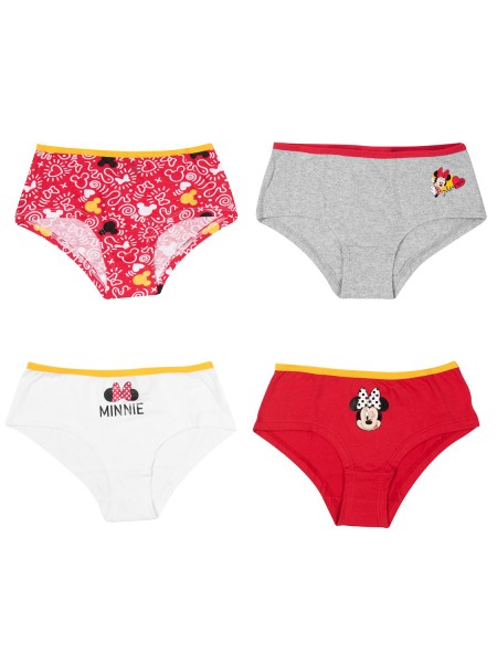DYSNEY Παιδικό Κιλοτάκι Βαμβακερό για Κορίτσι 4ΤΕΜ “Minnie Mouse” #1004174 Πολύχρωμα