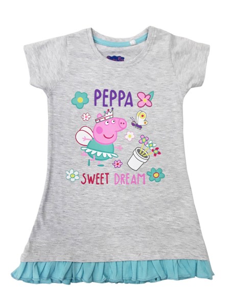 DISNEY Παιδικό Νυχτικό Καλοκαιρινό για κορίτσι 2-6 ετών Peppa Pig #4834 Γκρι