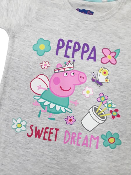 DISNEY Παιδικό Νυχτικό Καλοκαιρινό για κορίτσι 2-6 ετών Peppa Pig #4834 Γκρι
