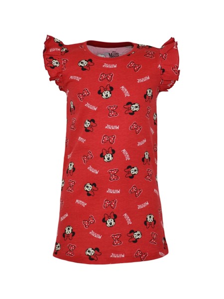 DISNEY Παιδικό Νυχτικό Καλοκαιρινό για κορίτσι 4-8 ετών Minnie Mouse #39653 Κόκκινο