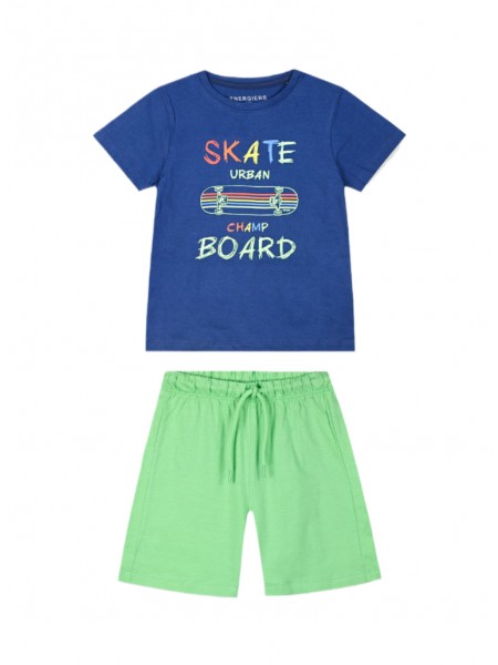 ENERGIERS Παιδικό Σετ Κοντομάνικο Με Βερμούδα για αγόρια 1-5 ετών #12-225112-0 Λάιμ