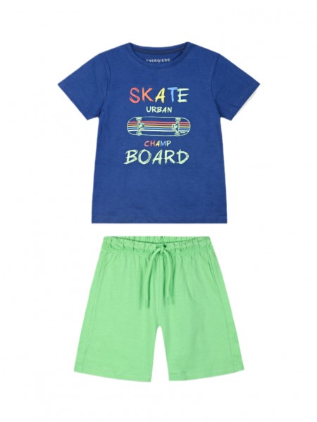 ENERGIERS Παιδικό Σετ Κοντομάνικο Με Βερμούδα για αγόρια 1-5 ετών #12-225112-0 Λάιμ