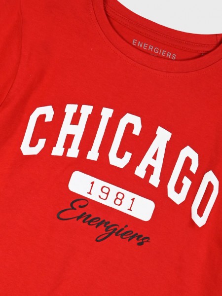 ENERGIERS Εφηβικό Σετ Κοντομάνικο Με Βερμούδα για αγόρια 6-16 ετών #13-225012-0 ΚΟΚΚΙΝΟ