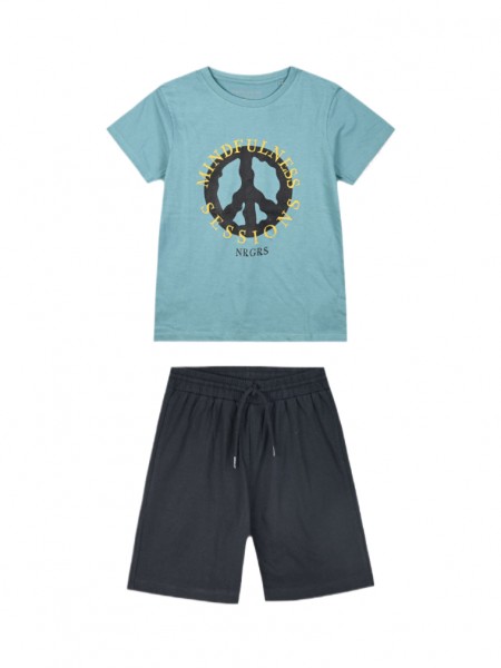 ENERGIERS Εφηβικό Σετ Κοντομάνικο Με Βερμούδα για αγόρια 6-16 ετών #13-225015-0 ΠΡΑΣΙΝΟ