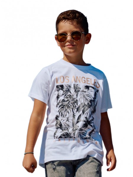 ENERGIERS Μακό μπλούζα για αγόρι 6-16 ετών | 13-225036-5 ΛΕΥΚΟ