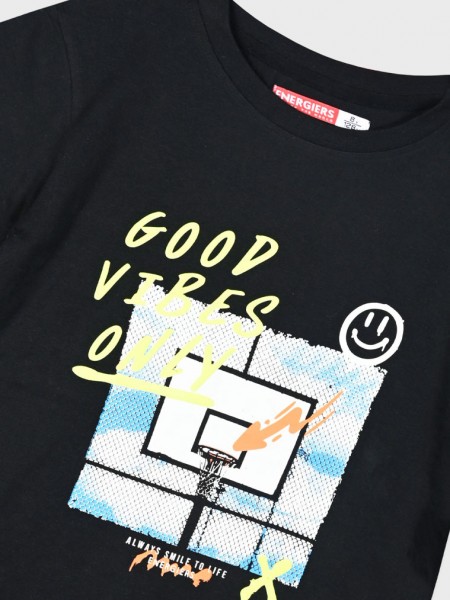 ENERGIERS Εφηβικό Σετ Κοντομάνικο Με Βερμούδα για αγόρια 6-16 ετών #13-225081-0-9 ΜΕΛΑΝΖΕ