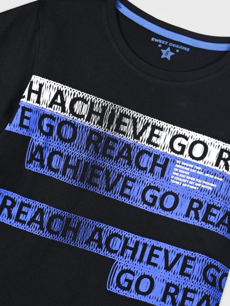 ENERGIERS Παιδική Πυτζάμα Καλοκαιρινή για αγόρι 6-16 ετών #33-225006-9 Μαύρο