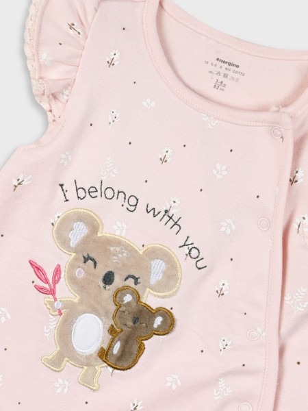 ENERGIERS Βρεφικό φορμάκι για κορίτσι (πρόωρο - 9 μηνών) |14-225501-9 ΑΝΟΙΧΤΟ ΡΟΖ