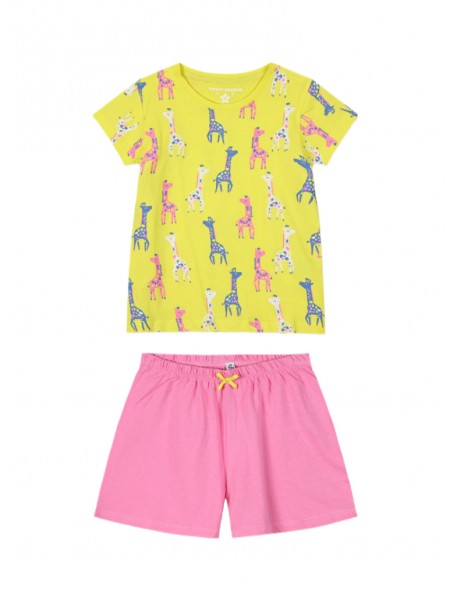 ENERGIERS Παιδική Πυτζάμα Καλοκαιρινή για κορίτσι 1-5 ετών #35-225304-9 ΚΙΤΡΙΝΟ