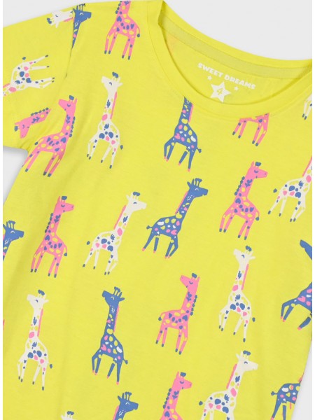 ENERGIERS Παιδική Πυτζάμα Καλοκαιρινή για κορίτσι 1-5 ετών #35-225304-9 ΚΙΤΡΙΝΟ