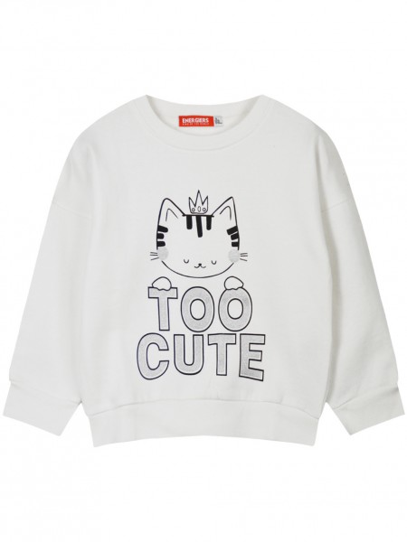 ENERGIERS Παιδική Μπλούζα φούτερ με τύπωμα για Κορίτσι 1-6 ετών - 15-123326-5 Εκρού