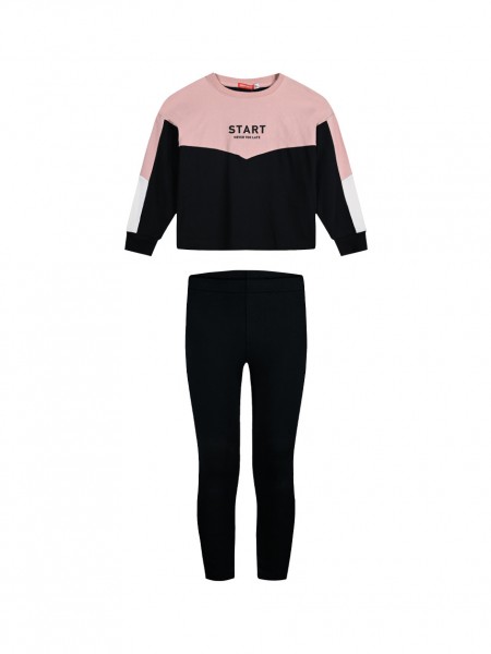 ENERGIERS Εφηβική Φόρμα με κολάν για Κορίτσι 6-16 ετών "START"- 16-123275-0 Ροζ/ Μαύρο