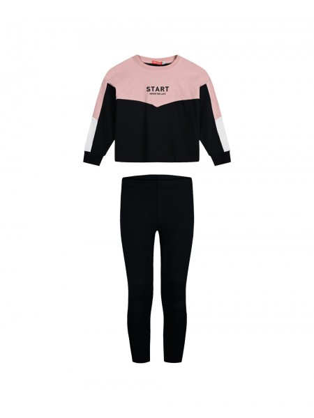 ENERGIERS Εφηβική Φόρμα με κολάν για Κορίτσι 6-16 ετών "START"- 16-123275-0 Ροζ/ Μαύρο