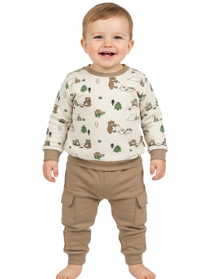 ENERGIERS Βρεφική Φόρμα φούτερ για Αγόρι 0-24 μηνών #11-125455-0 Μπεζ ENERGIERS Βρεφική Φόρμα φούτερ για Αγόρι 0-24 μηνών #11-125455-0 Μπεζ