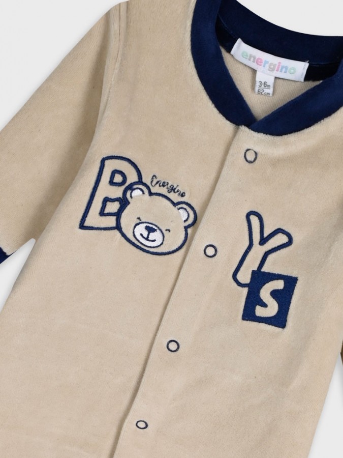 ENERGIERS Βρεφικό βελουτέ φορμάκι για αγόρι (0 - 15 μηνών) | 11-125460-9 ΒΑΝΙΛΙΑ ENERGIERS Βρεφικό βελουτέ φορμάκι για αγόρι (0 - 15 μηνών) | 11-125460-9 ΒΑΝΙΛΙΑ