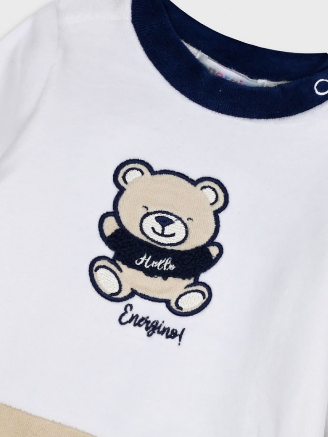 ENERGIERS Βρεφική Φόρμα βελουτέ για Αγόρι 0-18 μηνών #11-125467-0 Λευκό ENERGIERS Βρεφική Φόρμα βελουτέ για Αγόρι 0-18 μηνών #11-125467-0 Λευκό