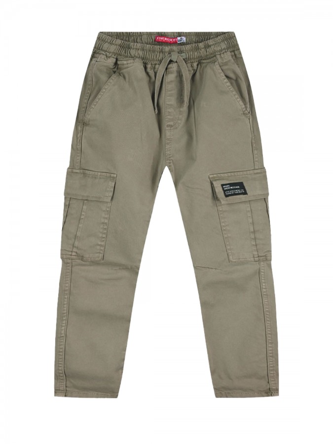 ENERGIERS Παντελόνι cargo για αγόρι 1-6 ετών | 12-125109-2 ΣΚΟΝΙΣΜΕΝΟ ΠΡΑΣΙΝΟ