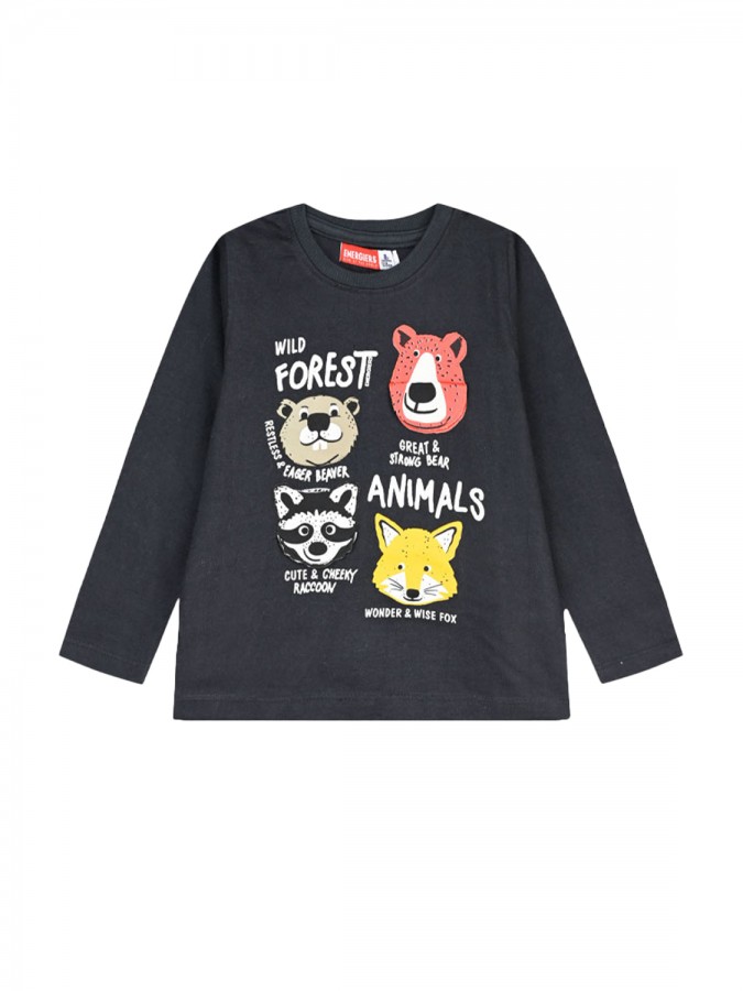 ENERGIERS Μακό μακρυμάνικη μπλούζα για αγόρι 2-6 ετών | 12-125138-5 ΑΝΘΡΑΚΙ ENERGIERS Μακό μακρυμάνικη μπλούζα για αγόρι 2-6 ετών | 12-125138-5 ΑΝΘΡΑΚΙ