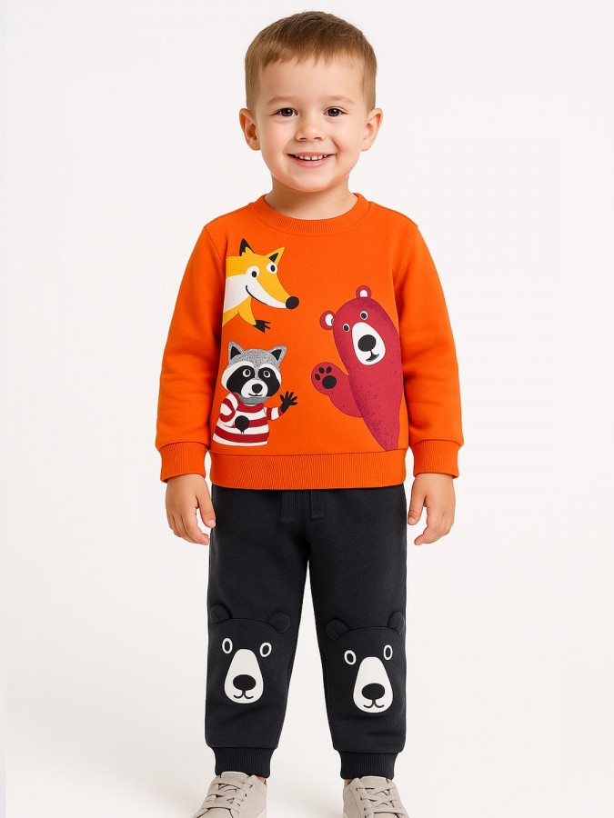 ENERGIERS Παιδική Φόρμα για Αγόρι 1-6 ετών "Forest Friends" - 12-125171-0 Πορτοκαλί/ Ανθρακί ENERGIERS Παιδική Φόρμα για Αγόρι 1-6 ετών "Forest Friends" - 12-125171-0 Πορτοκαλί/ Ανθρακί