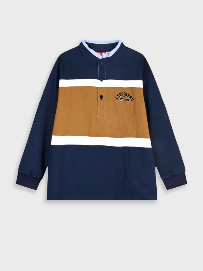 ENERGIERS Πικέ μακρυμάνικη μπλούζα για αγόρι 6-16 ετών | 13-125017-5 ΜΑΡΕΝ