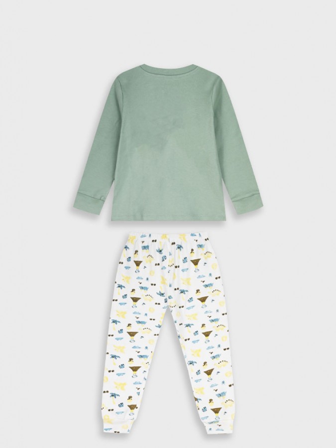 ENERGIERS Παιδική Πυτζάμα Χειμωνιάτικη για αγόρι 1-6 ετών #32-125103-9 Πράσινο