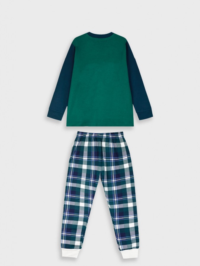 ENERGIERS Παιδική Πυτζάμα Χειμωνιάτικη για αγόρι 6-16 ετών #33-125003-9 Πράσινο 