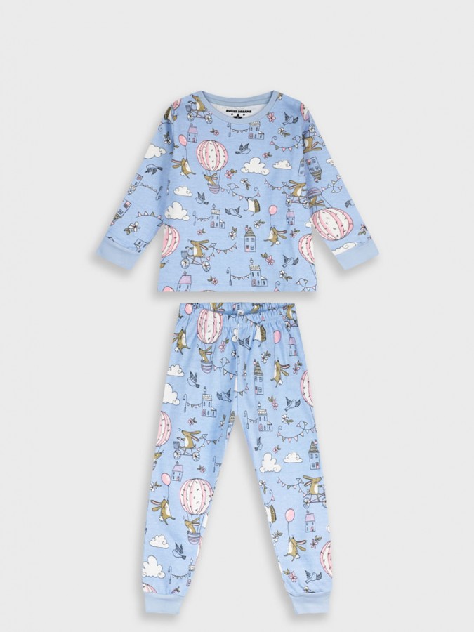 ENERGIERS Παιδική Πιτζάμα για Κορίτσι 1-6 ετών #35-125300-9 Γαλάζιο ENERGIERS Παιδική Πιτζάμα για Κορίτσι 1-6 ετών #35-125300-9 Γαλάζιο