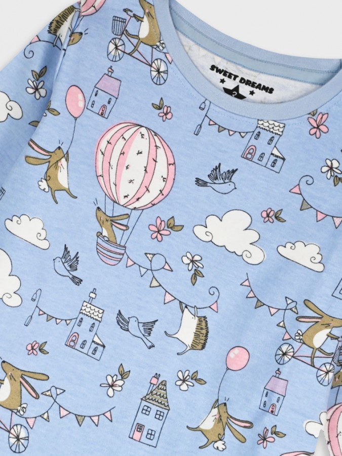 ENERGIERS Παιδική Πιτζάμα για Κορίτσι 1-6 ετών #35-125300-9 Γαλάζιο ENERGIERS Παιδική Πιτζάμα για Κορίτσι 1-6 ετών #35-125300-9 Γαλάζιο