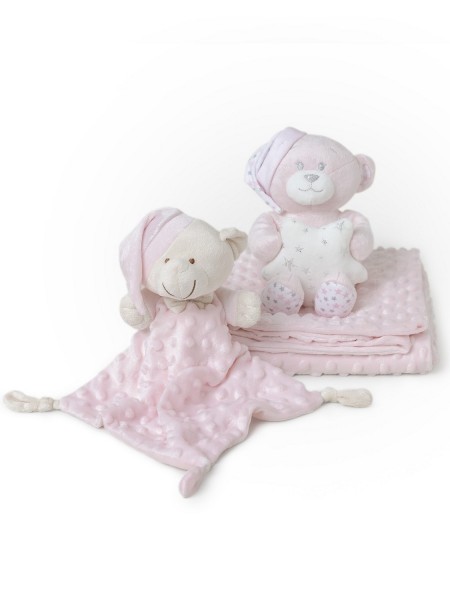 Σετ Δώρου 3 τεμαχίων “Casita” – Μπλε Κουβέρτα + Πετρούλα & Dou-Dou 3τμχ #Set25 Ροζ Σετ Δώρου 3 τεμαχίων “Casita” – Μπλε Κουβέρτα + Πετρούλα & Dou-Dou 3τμχ #Set25 Ροζ