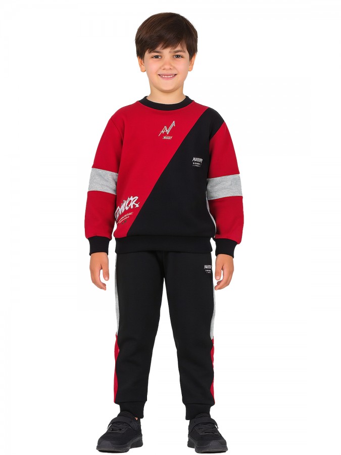 JOOM Εφηβική Φόρμα για Αγόρι 6-16 ετών - 24364 κόκκινο - γκρι - μαύρο