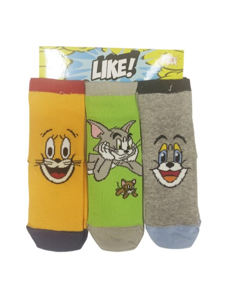 LIKE Kάλτσες BEBE με σχέδια για αγόρι σετ 3 ζεύγη #TJ LIKE Kάλτσες BEBE με σχέδια για αγόρι σετ 3 ζεύγη #TJ