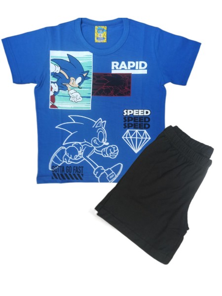 LIKE Παιδική Πυτζάμα Καλοκαιρινή για αγόρι #223-0046 Μπλε