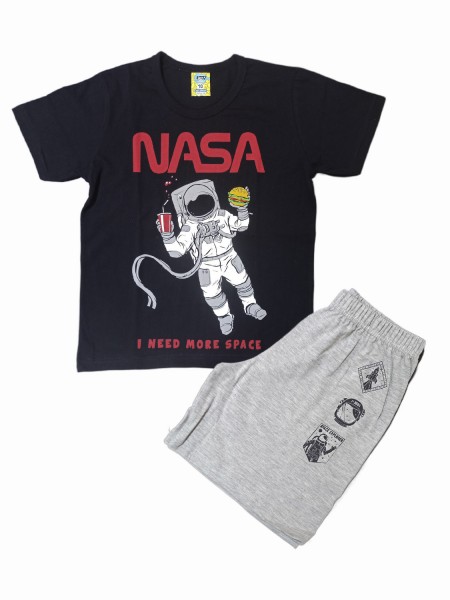 LIKE Παιδική Πυτζάμα Καλοκαιρινή για αγόρι Space #223-0052 Μαύρο LIKE Παιδική Πυτζάμα Καλοκαιρινή για αγόρι Space #223-0052 Μαύρο