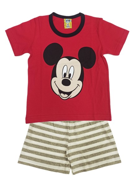 LIKE Παιδική Πυτζάμα Καλοκαιρινή για αγόρι 1-6 ετών #224-0140 Κόκκινο
