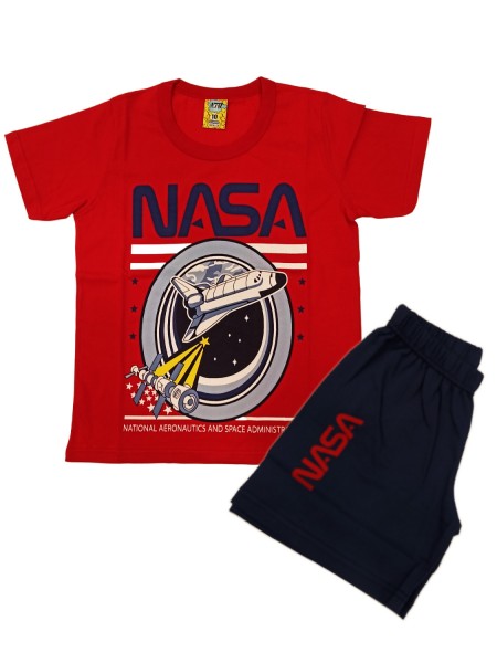 LIKE Παιδική Πυτζάμα Καλοκαιρινή για αγόρι 8-16 ετών Space #222-0041 Κόκκινο LIKE Παιδική Πυτζάμα Καλοκαιρινή για αγόρι 8-16 ετών Space #222-0041 Κόκκινο