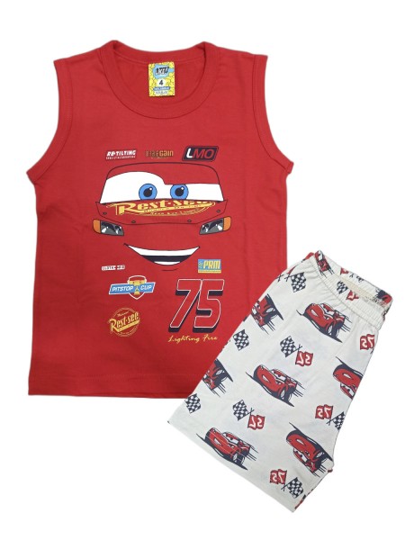 LIKE Παιδική Πυτζάμα Καλοκαιρινή Α/Μ για αγόρι 1-6 ετών #222-0118 Κόκκινο LIKE Παιδική Πυτζάμα Καλοκαιρινή Α/Μ για αγόρι 1-6 ετών #222-0118 Κόκκινο