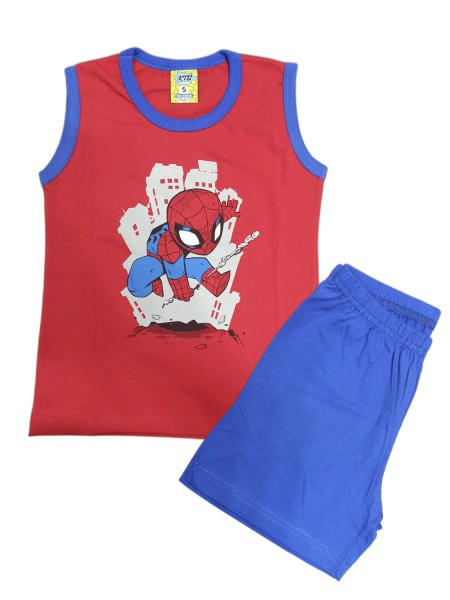 LIKE Παιδική Πυτζάμα Καλοκαιρινή Α/Μ για αγόρι 1-5 ετών #222-0120 Κόκκινο LIKE Παιδική Πυτζάμα Καλοκαιρινή Α/Μ για αγόρι 1-5 ετών #222-0120 Κόκκινο