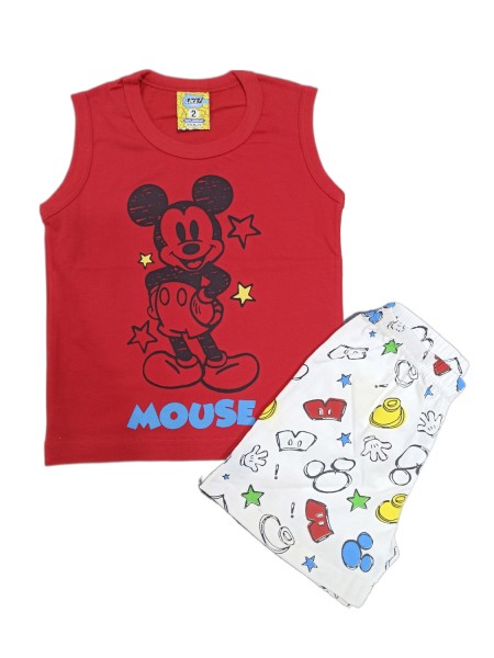 LIKE Παιδική Πυτζάμα Καλοκαιρινή Α/Μ για αγόρι 1-5 ετών #222-0121 Κόκκινο LIKE Παιδική Πυτζάμα Καλοκαιρινή Α/Μ για αγόρι 1-5 ετών #222-0121 Κόκκινο